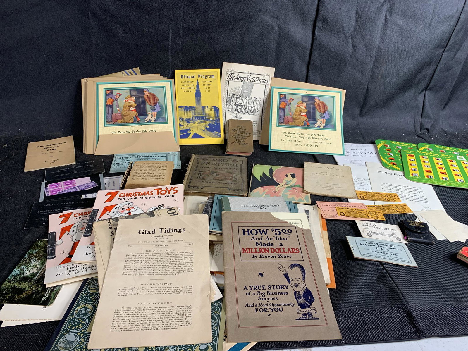 Group lot of assorted paper and ephemera: Free pickup or we'll drop at our shipper for a $3 fee