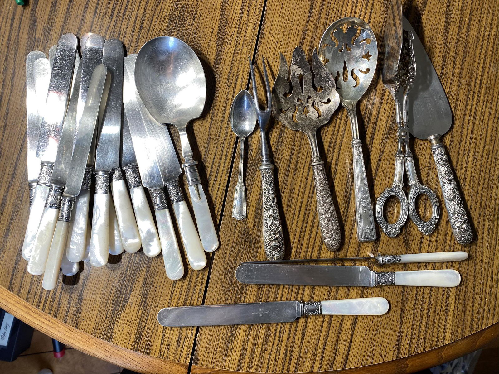 Group lot of sterling silver handled pieces and more (1 of 8)