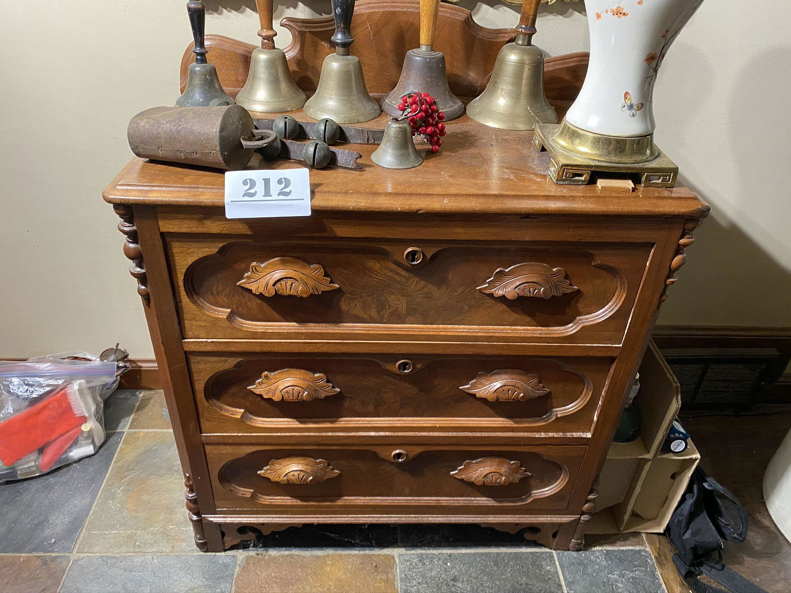 Antique Walnut Small Sized Dresser or Cabinet (1 of 4)