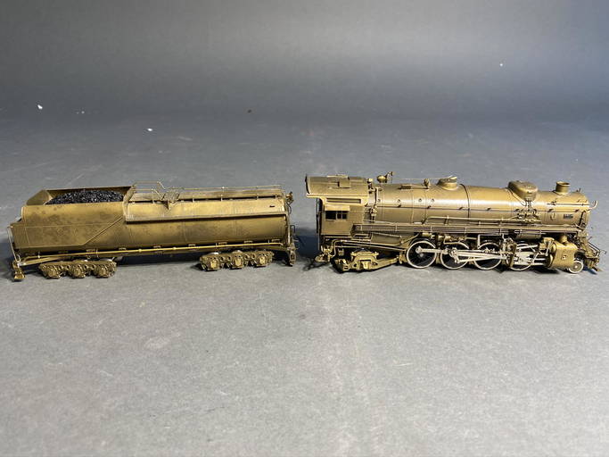 Vintage Brass Model Railroad Ho & Tender.