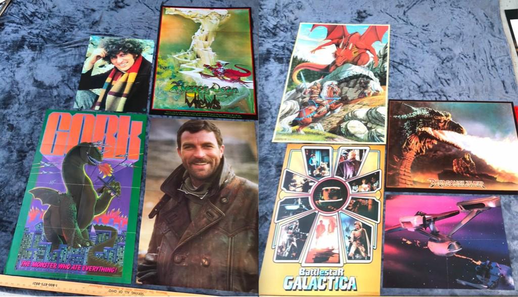Group Lot of 8 Original 80s Movie Posters Sci Fi etc. (1 of 20)