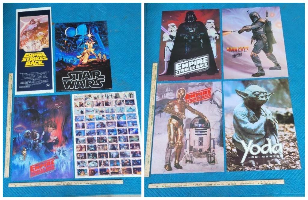 Group Lot of 8 Original 80s Star Wars Movie Posters. (1 of 16)
