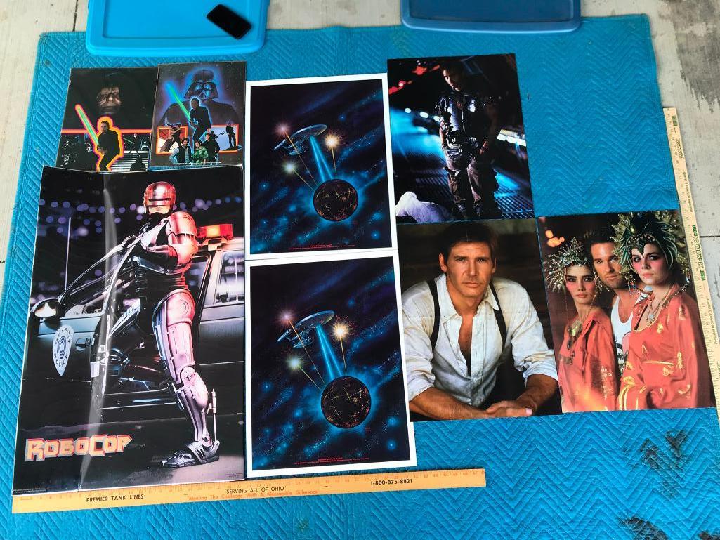 Group Lot of 8 Original 80s Movie Posters RoboCop, Star Trek, Big Trouble Little China.: Group Lot of 8 Original 80s Movie Posters RoboCop, Star Trek, Big Trouble Little China. In-house shipping available. Pickup is Sunday July 24th from 10 am to 5 pm in Marietta, Ohio and Monday July 25 