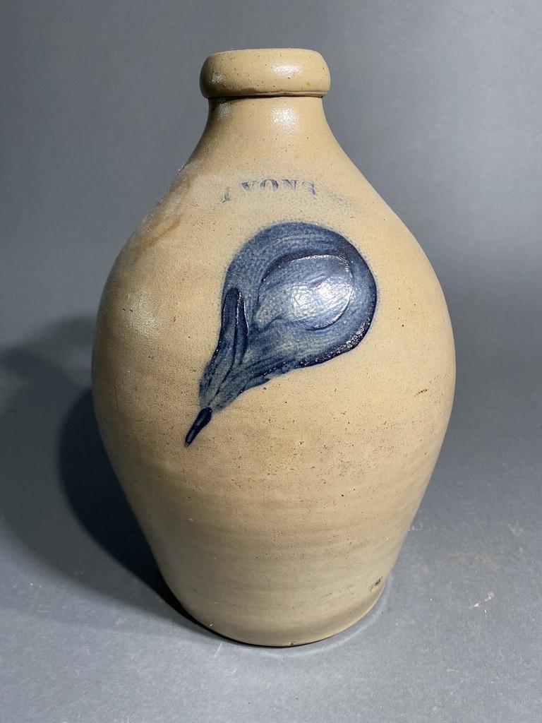 Antique Cobalt Blue Decorated Stoneware Crock (1 of 10)