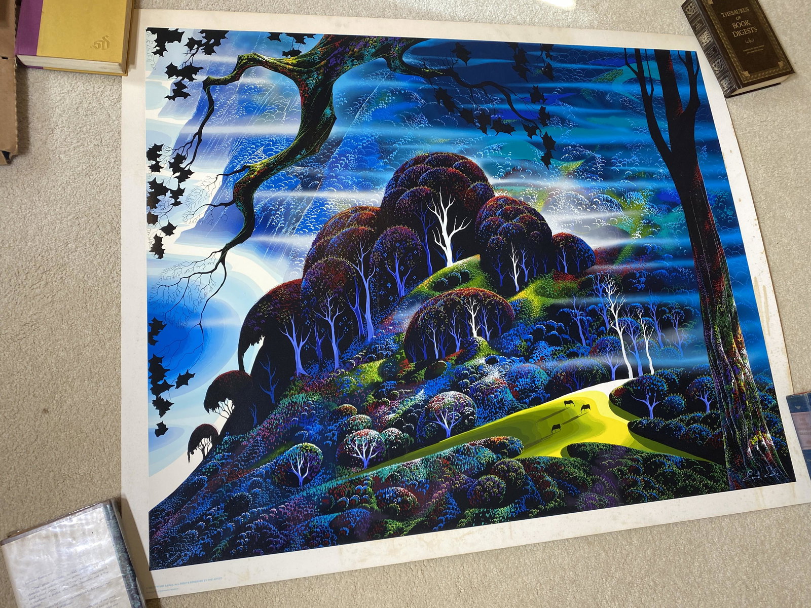Vintage Serigraph by Eyvind Earle - Quiet Solitude. (1 of 7)