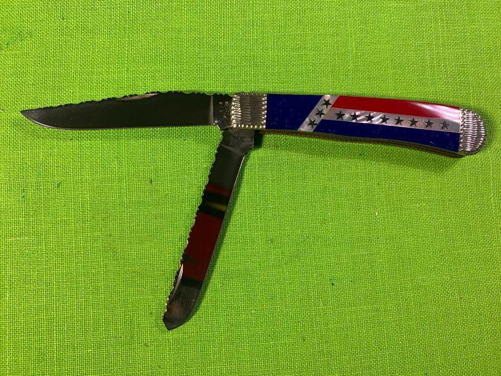CASE XX 3254 SS Designed by Michael Prater Painted Pony #18 Double Blade Folding Knife: CASE XX 3254 SS Designed by Michael Prater Painted Pony #18 Double Blade Folding Knife. In-house shipping available. Pickup is Monday, March 13th from 11am to 6pm in Carroll, Ohio 43112 or we will pro