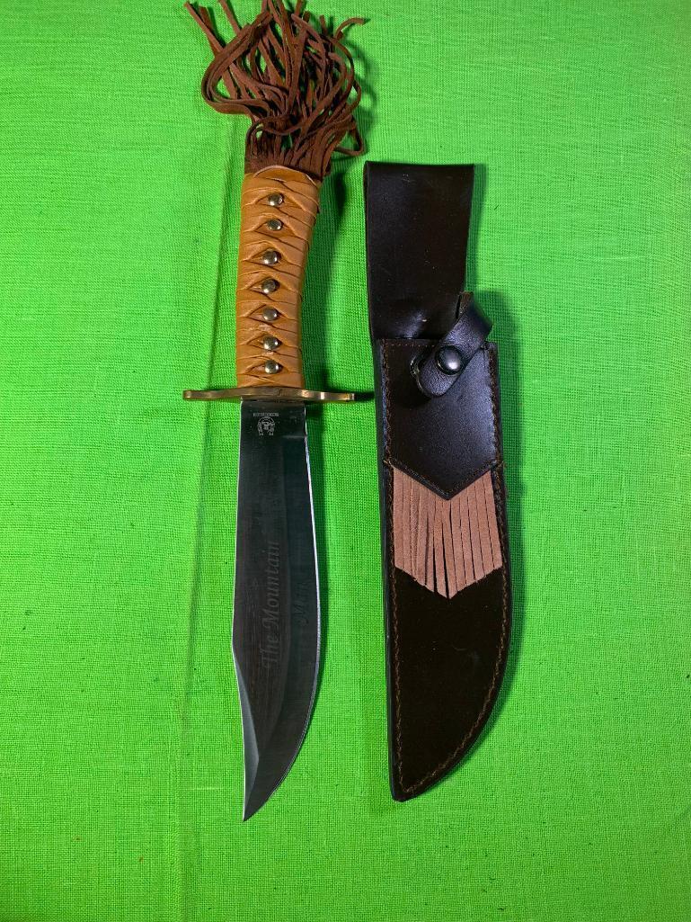"The Mountain Man" RR850 by Rough Rider Knife with Sheath: "The Mountain Man" RR850 by Rough Rider Knife with Sheath. In-house shipping available. Pickup is Monday, March 13th from 11am to 6pm in Carroll, Ohio 43112 or we will provide in-house shipping for th