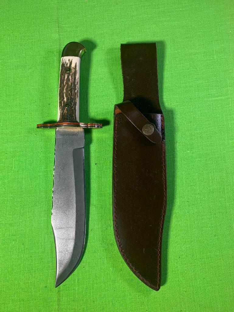 Trophy-Stag Knife with Sheath: Trophy-Stag Knife with Sheath. In-house shipping available. Pickup is Monday, March 13th from 11am to 6pm in Carroll, Ohio 43112 or we will provide in-house shipping for this item. For Ohio residents 