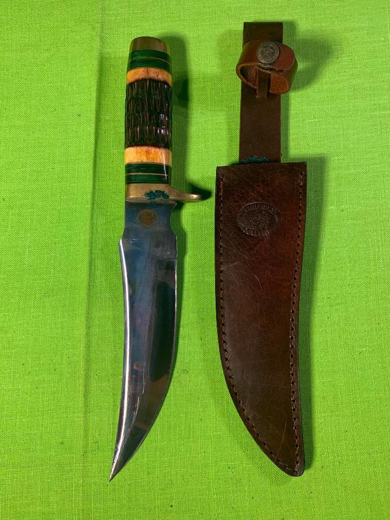 Chipaway Cutlery Knife with Sheath: Chipaway Cutlery Knife with Sheath. In-house shipping available. Pickup is Monday, March 13th from 11am to 6pm in Carroll, Ohio 43112 or we will provide in-house shipping for this item. For Ohio resid