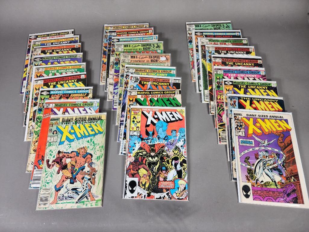 Large Collection Of X Men Comic Books.