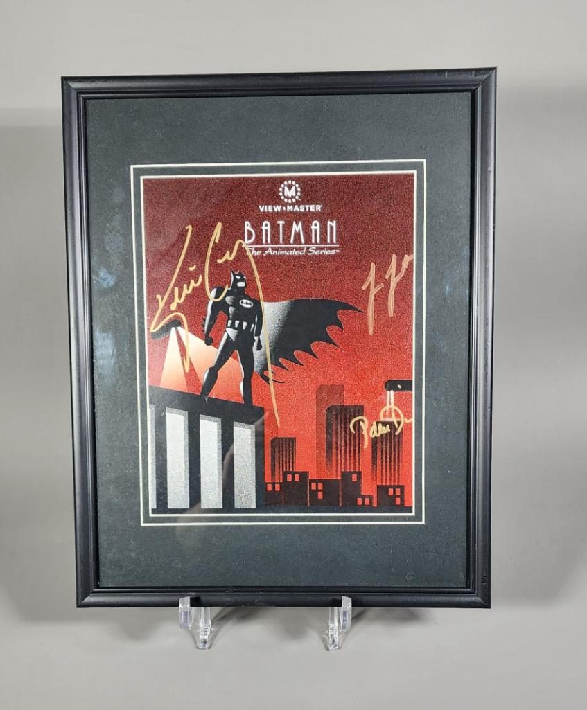 Framed Batman Advertising Print with 3 Signatures. (1 of 7)