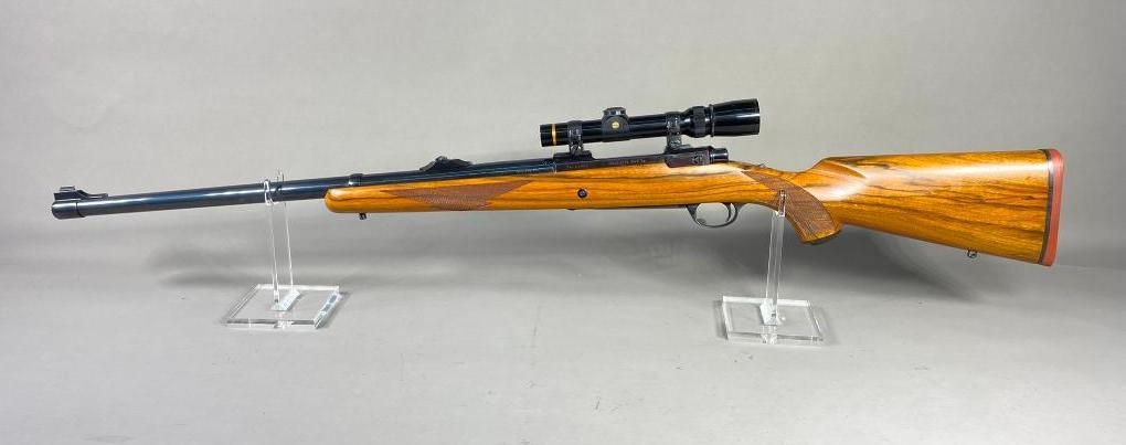Ruger M77 Big Game Rifle 458 Win Mag Excellent: BRAND: Rugger SERIAL: 74-44844 CALIBER/GAUGE: 458 Win Mag MODEL: M77 CONDITION: Very Good BACKGROUND CHECK: Yes . OTHER INFO: Leupold Scope. 45 inches Overall Length SHIPPING: In-house shipping availa