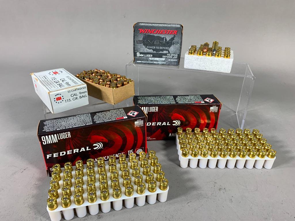 9mm Luger Ammunition by WInchester & Federal: SHIPPING: In-house shipping available. Pickup is Monday, June 5 from 2 pm to 7 pm and Tuesday, June 6 from Noon to 5 pm in Carroll, Ohio 43112 or we will provide in-house shipping for this item. Sales