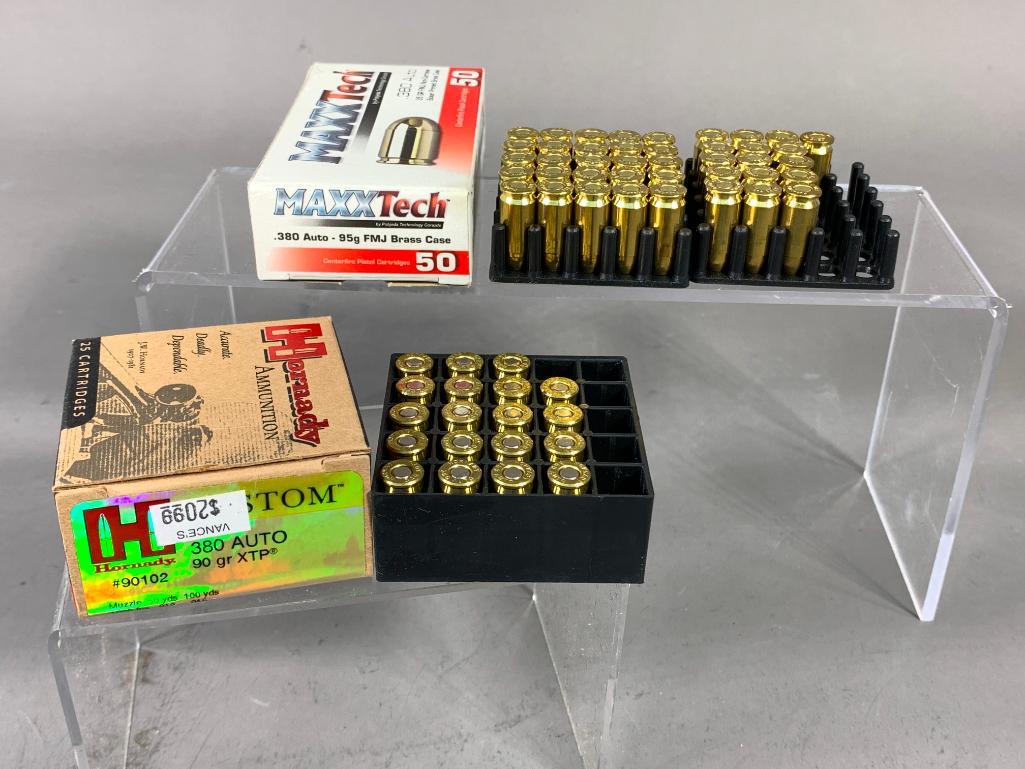.380 Auto Ammunition: SHIPPING: In-house shipping available. Pickup is Monday, June 5 from 2 pm to 7 pm and Tuesday, June 6 from Noon to 5 pm in Carroll, Ohio 43112 or we will provide in-house shipping for this item. Sales