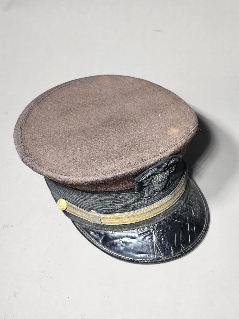 M1902 US Military Peaked Cap Navy Insignia: SHIPPING: In-house shipping available. Pickup is Monday, June 5 from 2 pm to 7 pm and Tuesday, June 6 from Noon to 5 pm in Carroll, Ohio 43112 or we will provide in-house shipping for this item. Sales