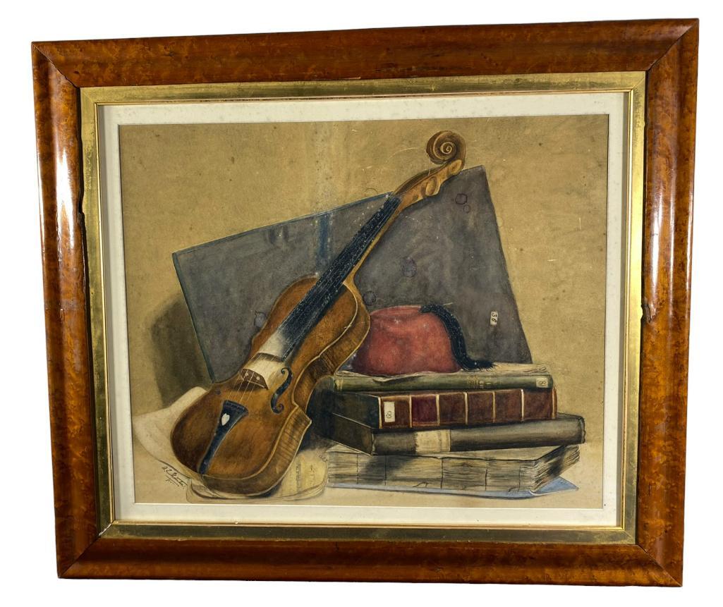 Violin & Books Still Life by A.L. Thornton (1 of 9)