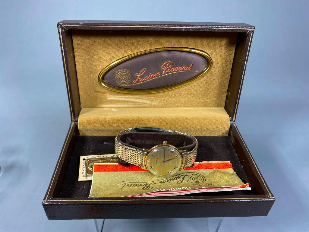 Lucien Piccard Men's Watch 14k Gold Case in Box (1 of 5)
