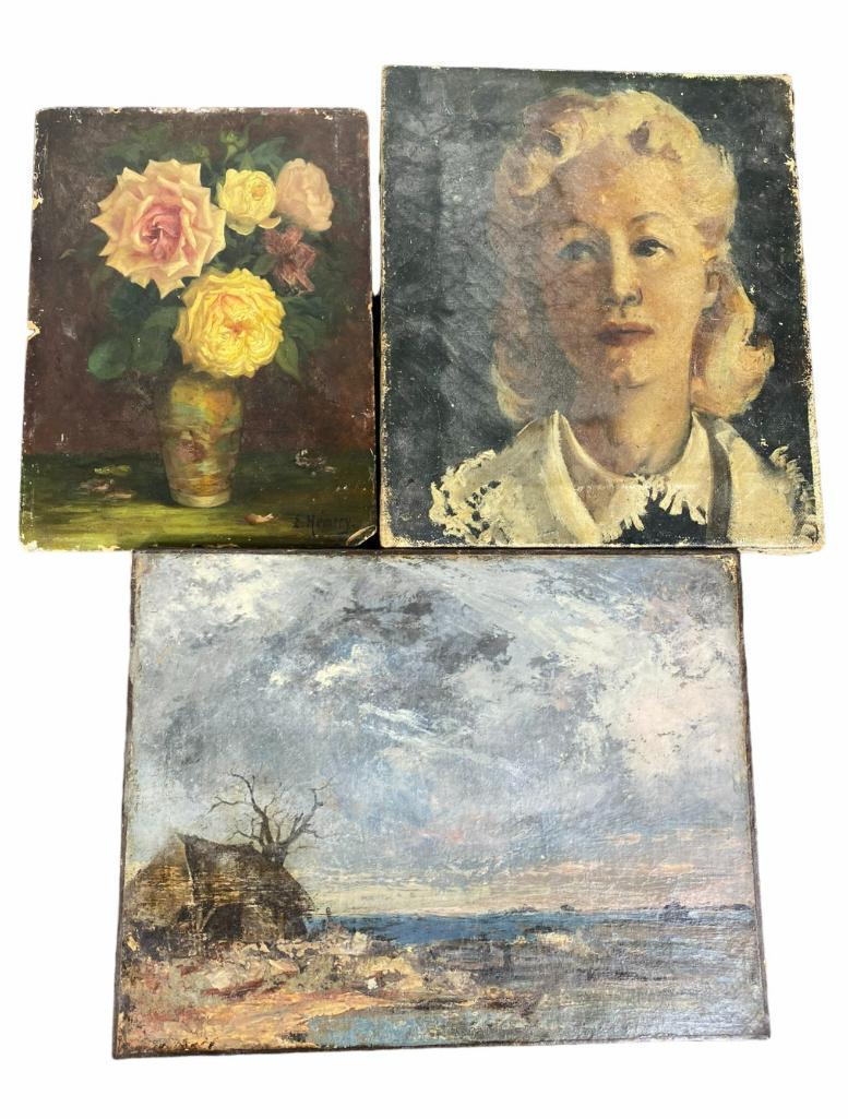 (3) Fine Art Oil Paintings (1 of 8)