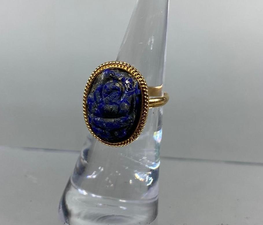 Antique Egyptian Scarab 14k Gold Ring 5 grams. (1 of 8)