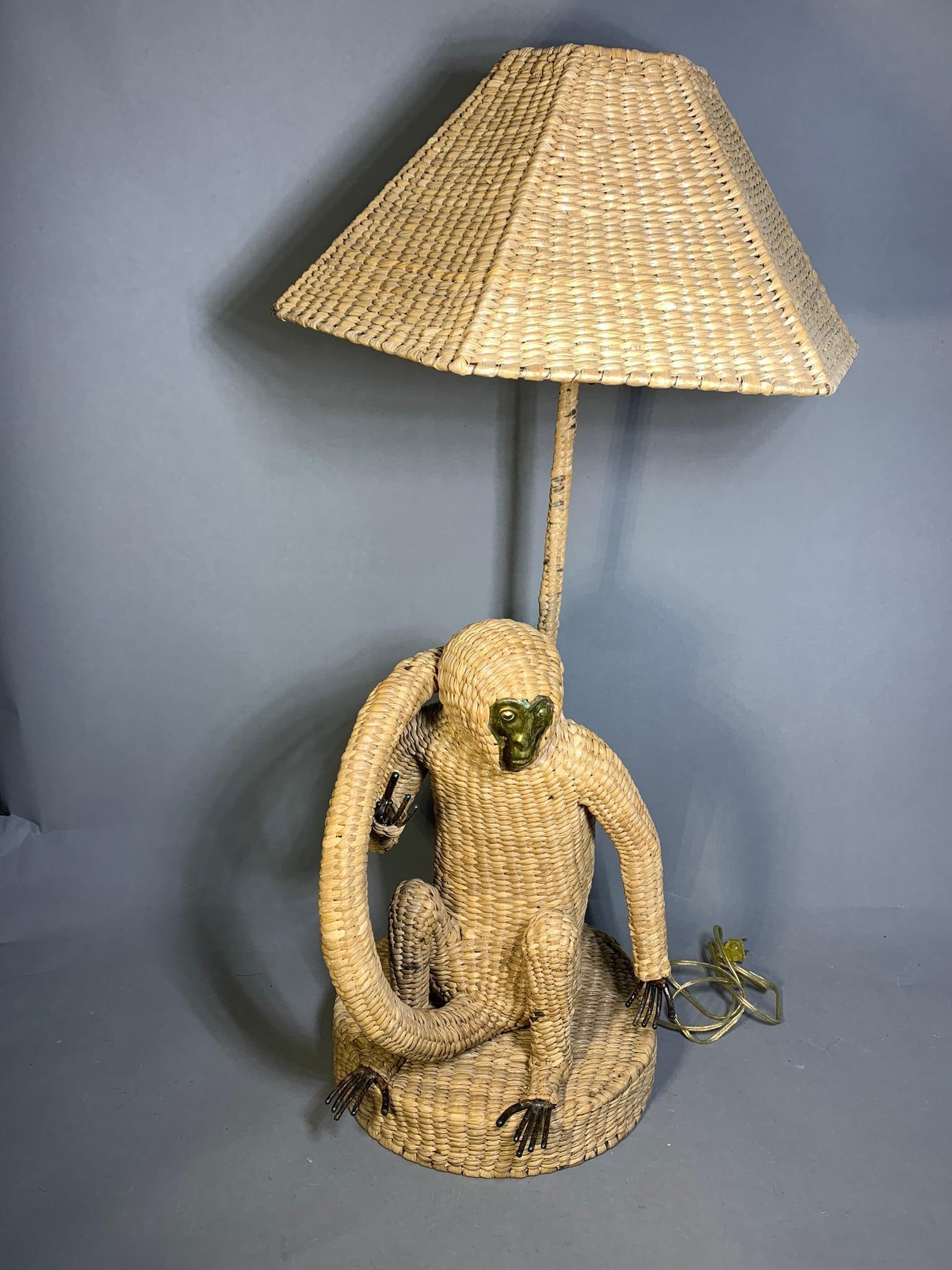 Rare Mario Lopez Torres Monkey Table Lamp. (1 of 19)