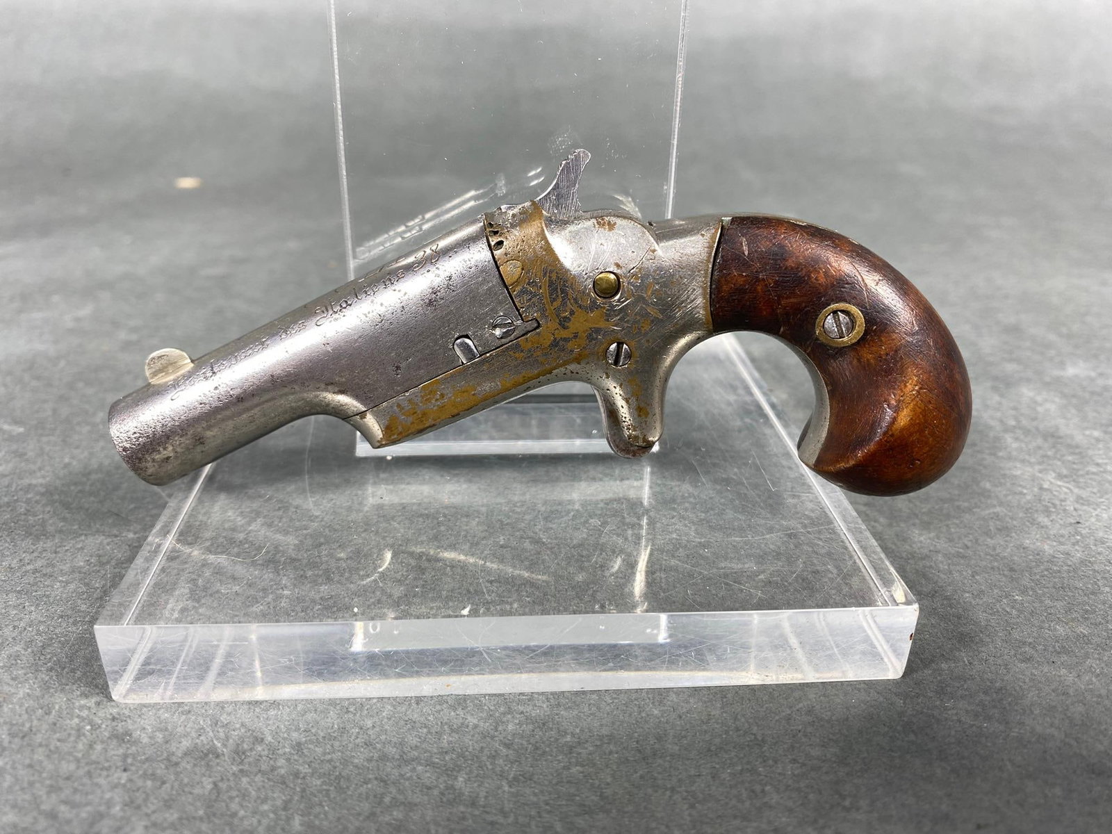 Colt Thuer Derringer Pistol 41RF Wooden Grips Very Low Serial: Colt Thuer Derringer Pistol 41RF Wooden Grips Very Low Serial. To see up to 100 photos of this lot, please find this sale on LiveAuctioneers. BRAND: Colt MODEL: Thuer SERIAL: 103 CALIBER/GAUGE: 41RF C