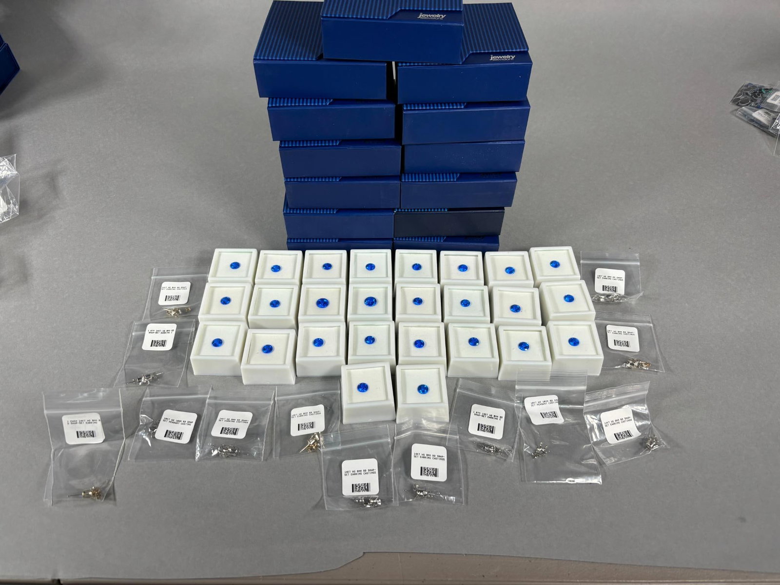Group Lot of Cut Faceted Lab Grown Spinel Gemstones + Sterling Silver Supplies: Group Lot of Cut Faceted Lab Grown Spinel Gemstones + Sterling Silver Supplies. To see up to 100 photos of this lot, please find this sale on LiveAuctioneers. In-house shipping is available. Pickup is
