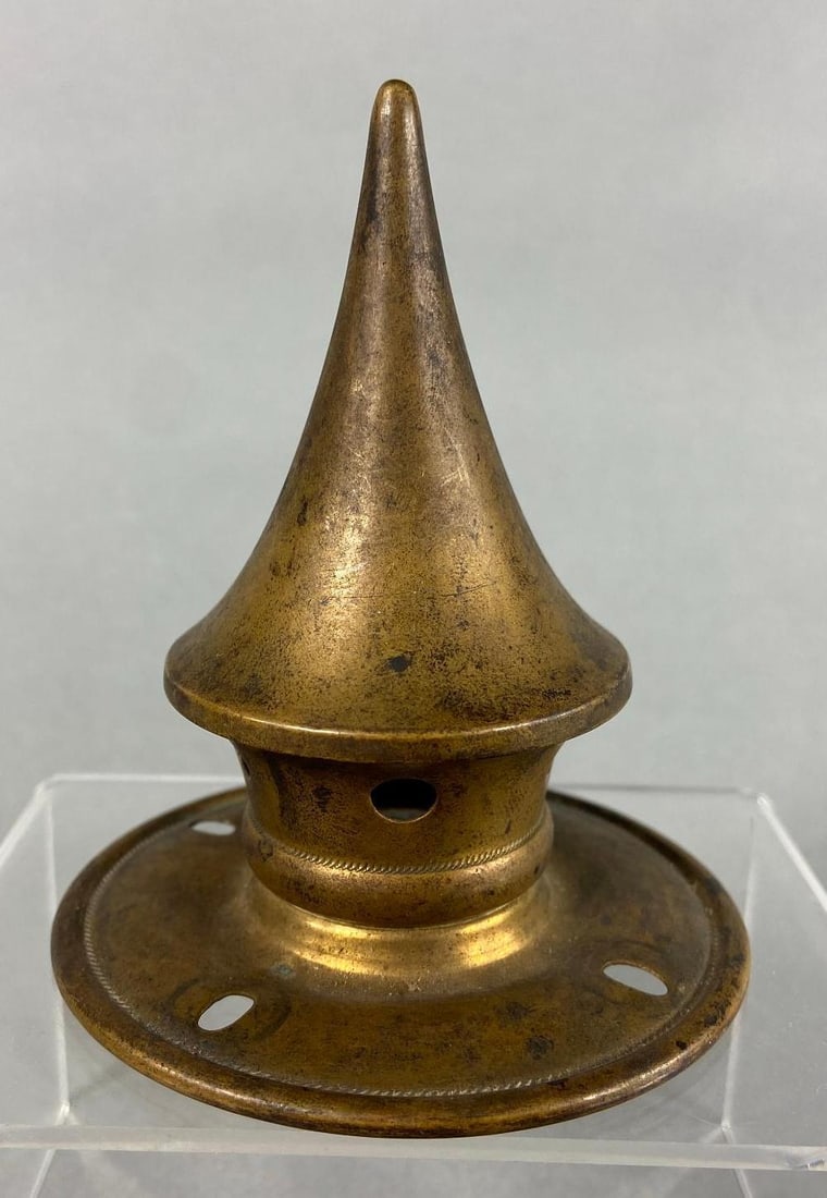 WWI IMPERIAL GERMAN SPIKE FOR PICKELHAUBE HELMET: Spike for World War One Imperial German pickelhaube helmet. Has not been cleaned and exhibits a beautiful untouched patina. In-house shipping is available. Pickup is Monday, April 29th from 11 am to 3