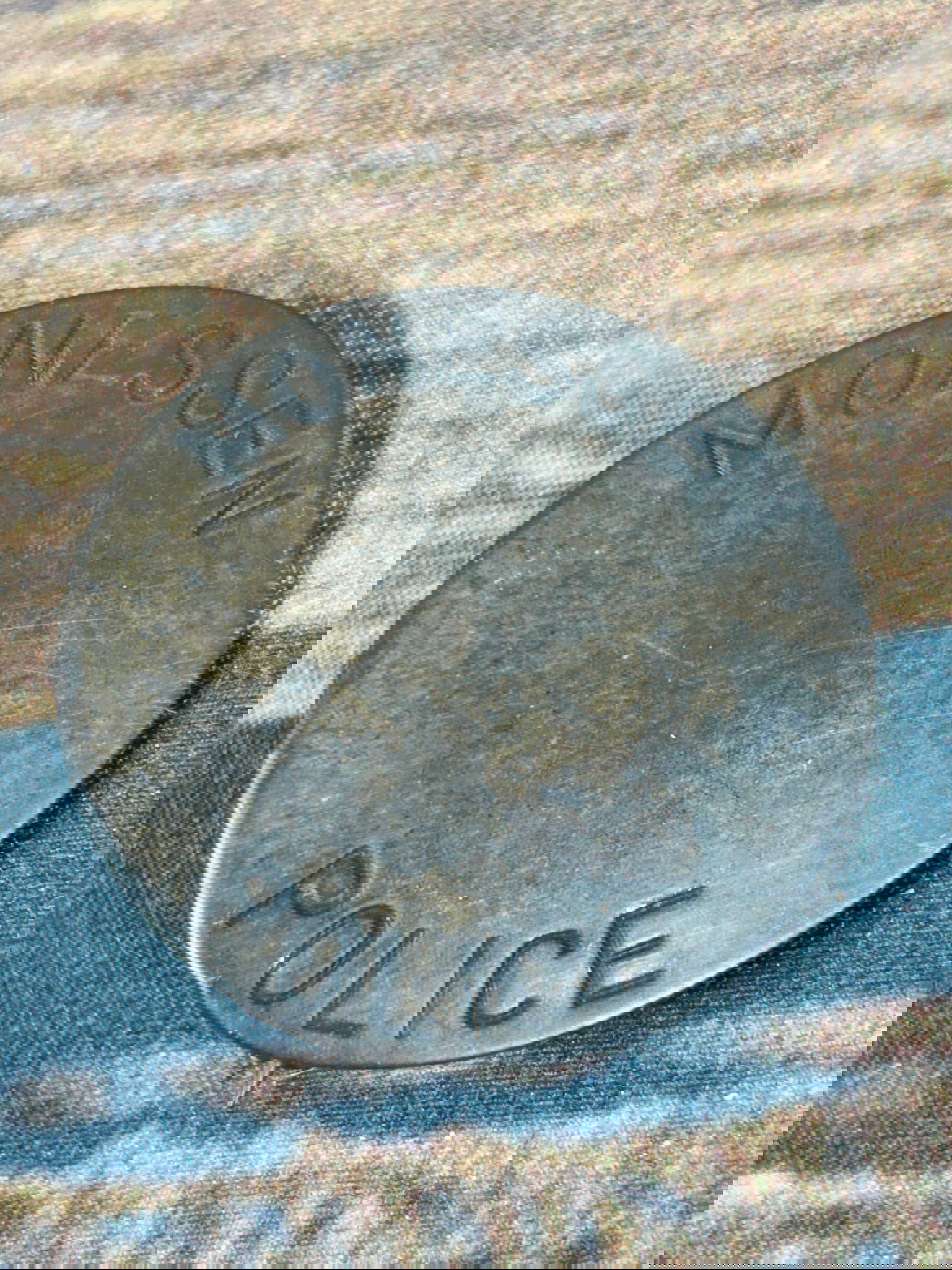 Antique Monessen (pa.) Police Round Badge Auction