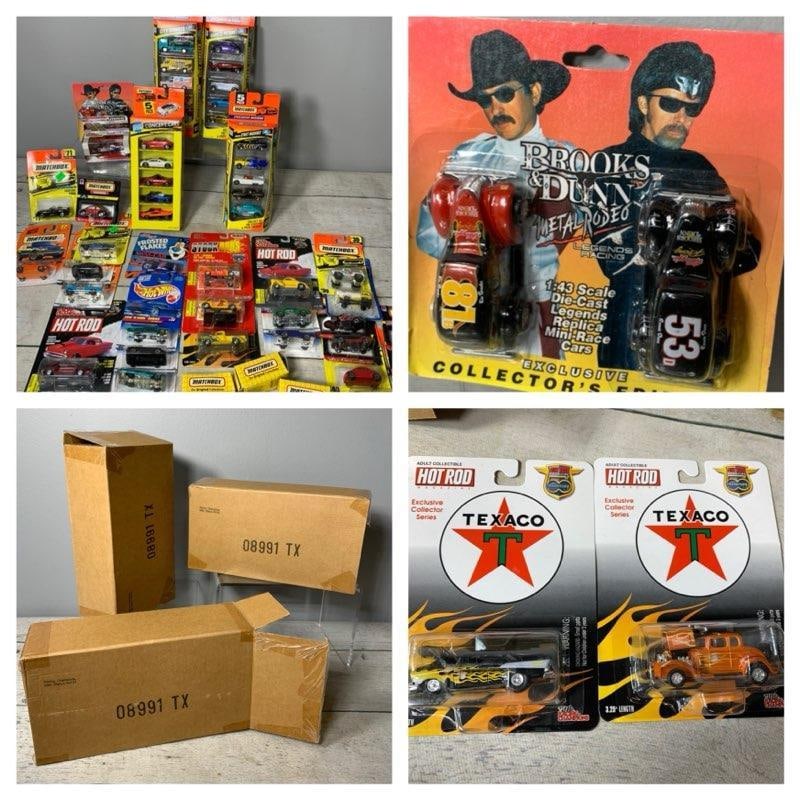 Large Lot of Diecast Cars: Large Mixed Group of Texaco, Hot Wheels, Matchbox Die-Cast Cars and Vehicles Including a Sealed Box. In-house shipping is available. Pickup is Tuesday, June 4th from 1 pm to 7 pm and Wednesday, June 5