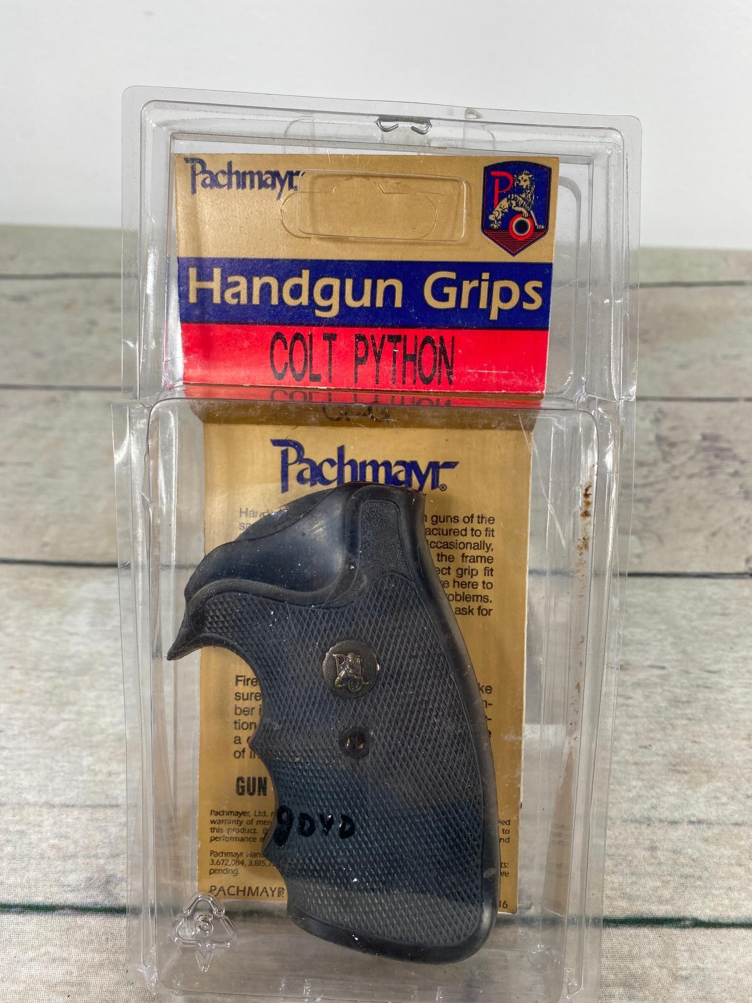Colt Python Pachmayr Grips in Packaging: In-house shipping is available. Pickup is Tuesday, June 4th from 1 pm to 7 pm and Wednesday, June 5 from 11 am to 3 pm at our offices in Carroll, OH 43112 or we will provide in-house shipping for this