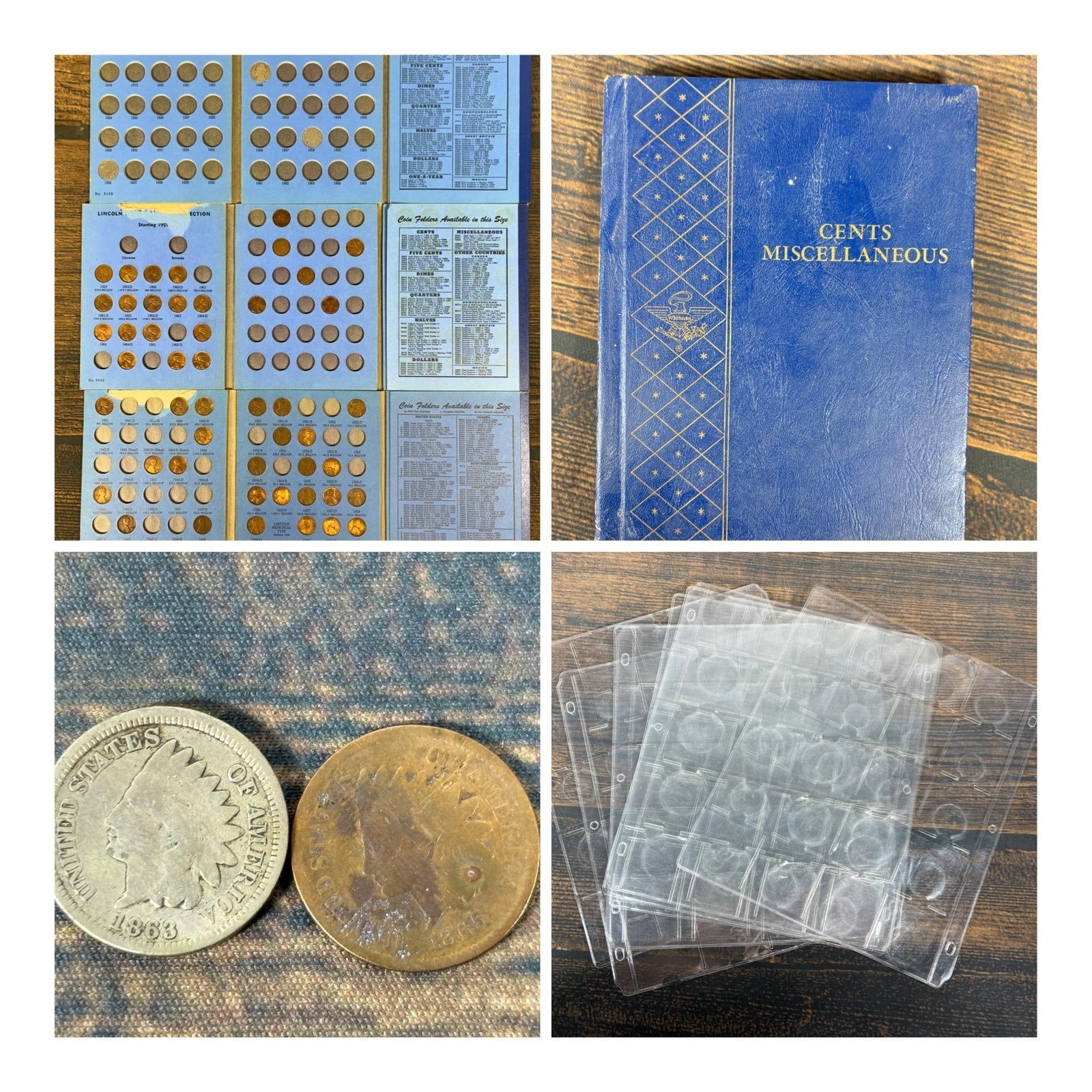 Group Lot of Cents, Pennies, Holders Including 1863, 1865 Indian head: In-house shipping is available. Pickup is Friday, August 9th from 11 am to 7 pm at our offices in Carroll, OH 43112 or we will provide in-house shipping for this item. Once packed up we will send you 