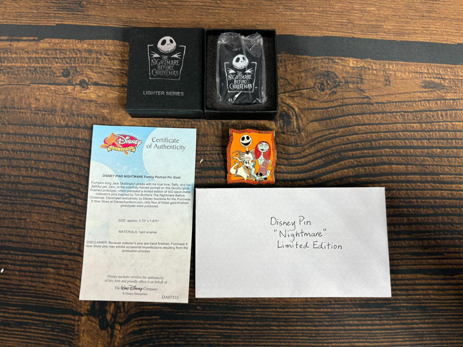 Limited Edition Nightmare Before Christmas Disney Pin: In original box with Certificate of Authenticity. In-house shipping is available. Pickup is Friday, August 9th from 11 am to 7 pm at our offices in Carroll, OH 43112 or we will provide in-house shippi