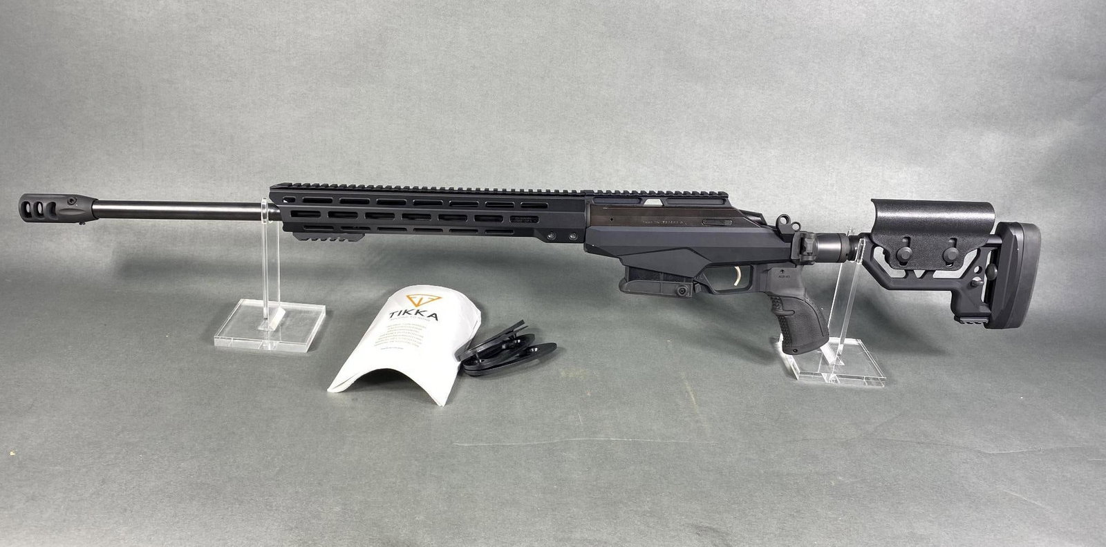 # Tikka T3X Rifle in 6.5 Creedmoor Heavily Customized: MFG/IMPORTER: Tikka/Beretta USA Corp. MODEL: T3X SERIAL: 492483 CALIBER/GAUGE: 6.5 Creedmoor. CONDITION: Excellent. Action good, bore good. SIZE: 26" bbl. NOTES: Heavily customized and made by legenda