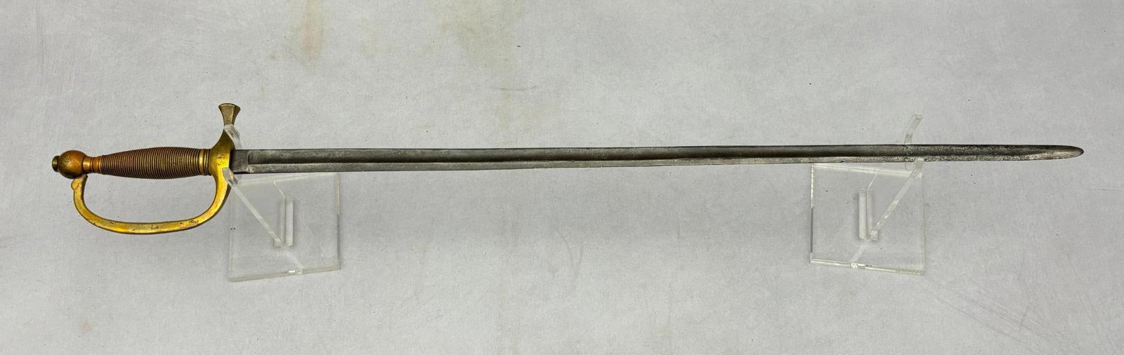 Civil War M1840 Musician's Sword - 1863 Emerson & Silver: Civil War M1840 Musician's sword manufacture stamped on the ricasso, Emerson & Silver Trenton, N.J.. Reverse ricasso is stamped US DFM 1862. The DFM inspector's stamp is also present on the guard. Bla