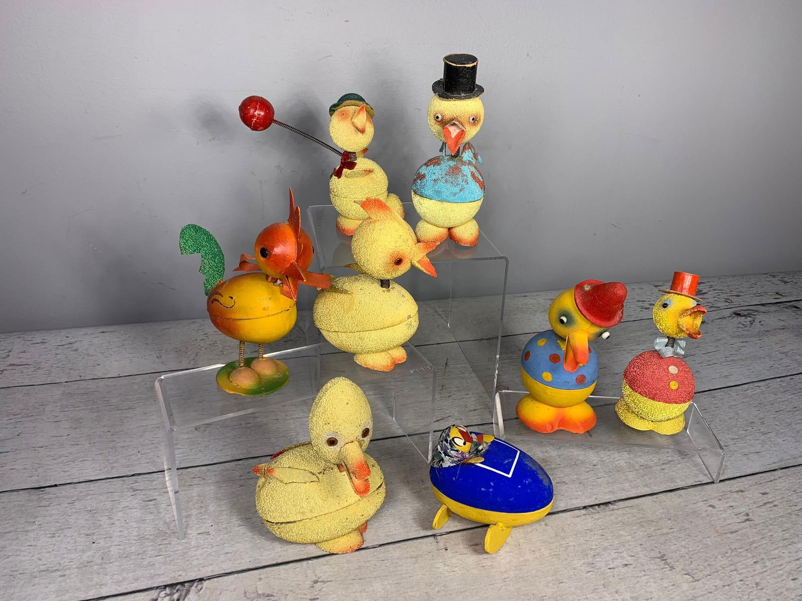 Group of Chick and Duck Pulp Candy Containers Made in Western Germany USA Zone for Easter (1 of 20)