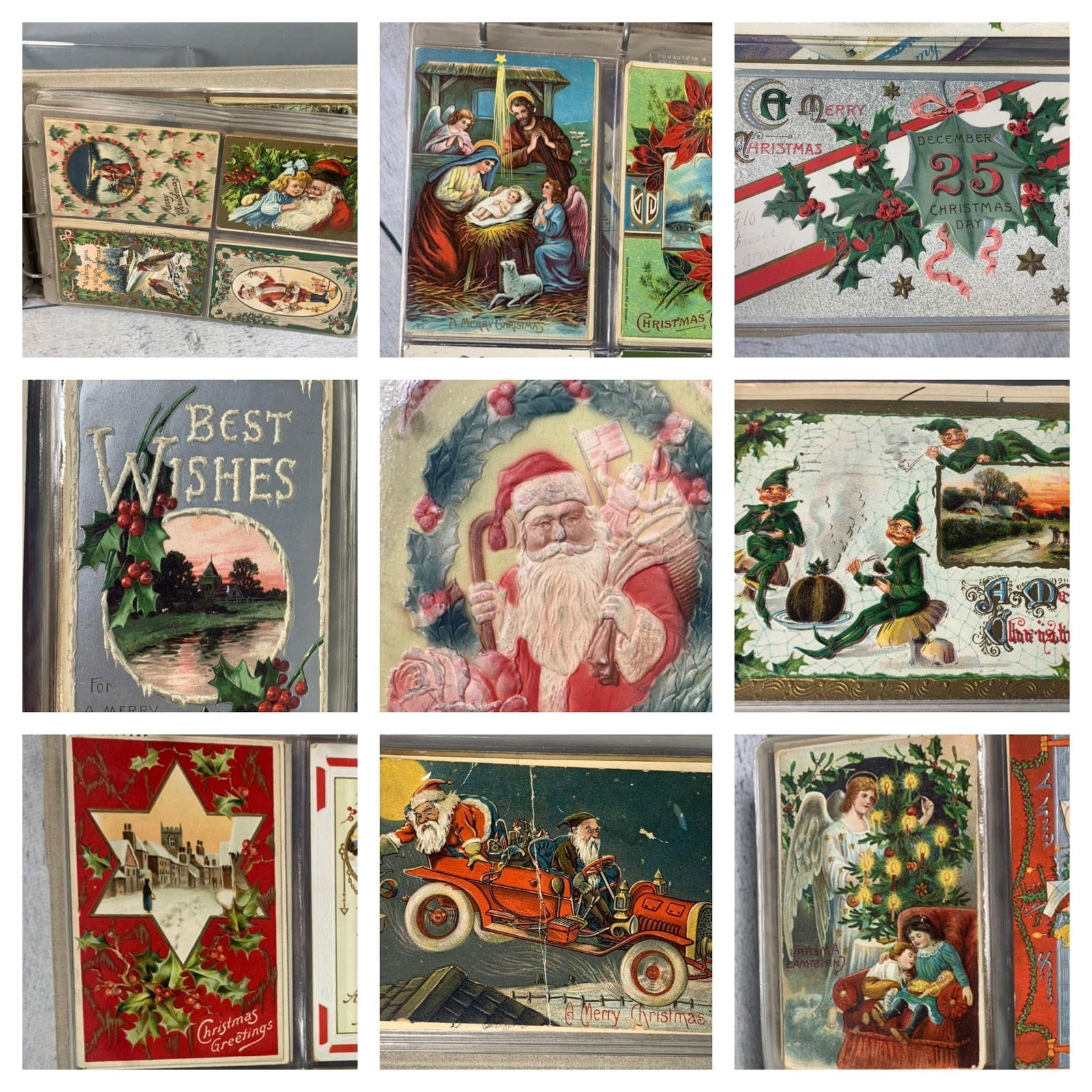 Binder Full of Mostly Christmas and New Year's Postcards (1 of 20)