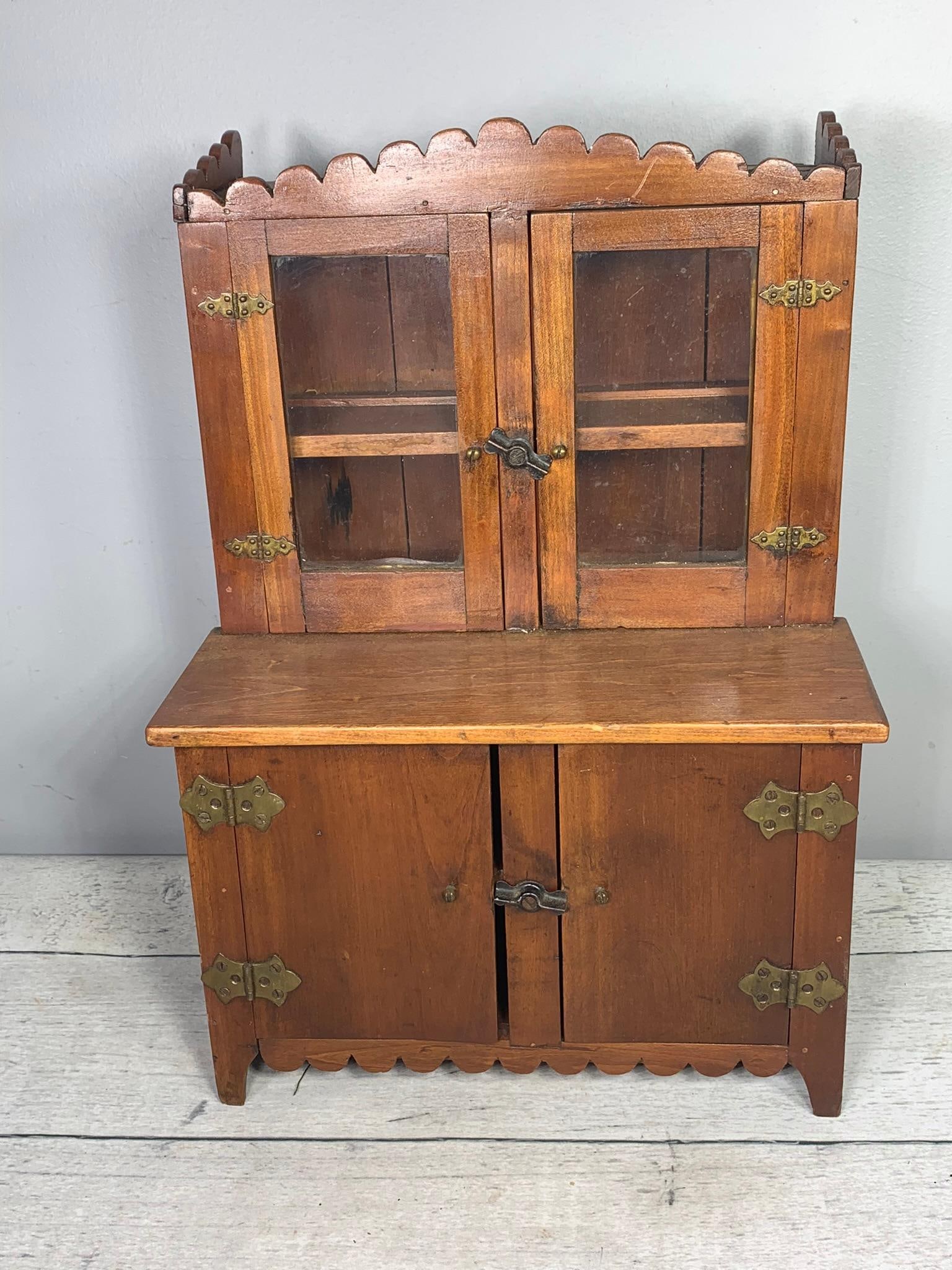 Vintage Miniature Stepback Cupboard Salesman Sample (1 of 12)