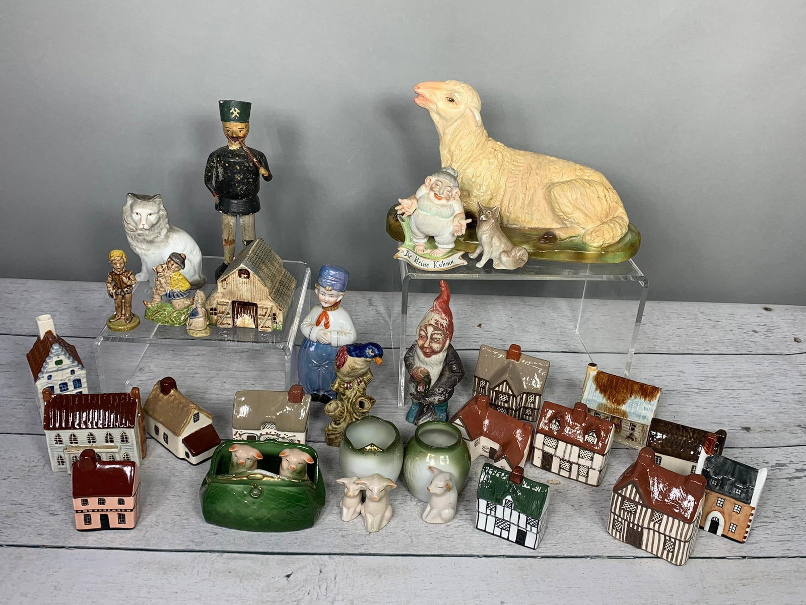 Vintage Made in England Cottages, Folk Art Bobby Policeman, Ceramic Animals & Gnome and More (1 of 17)