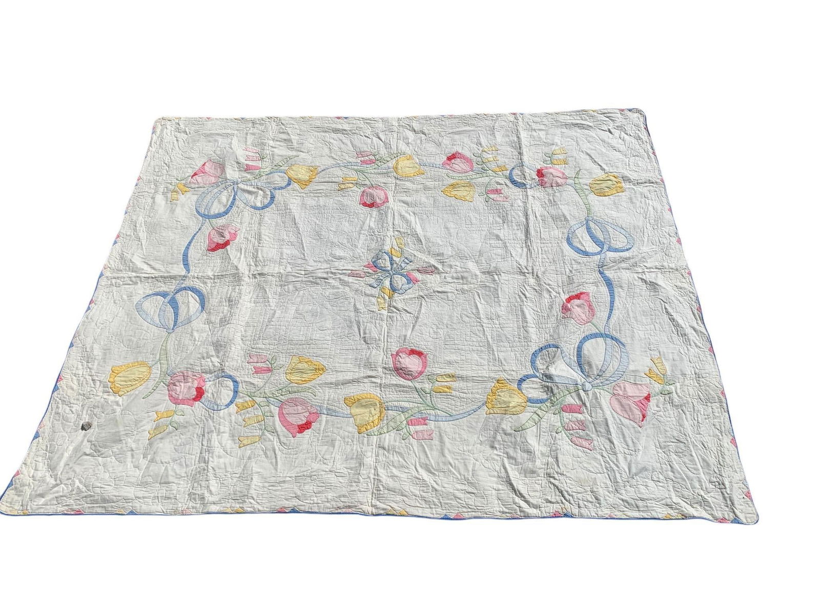 Antique Primitive Hand Stitched Quilt (1 of 3)