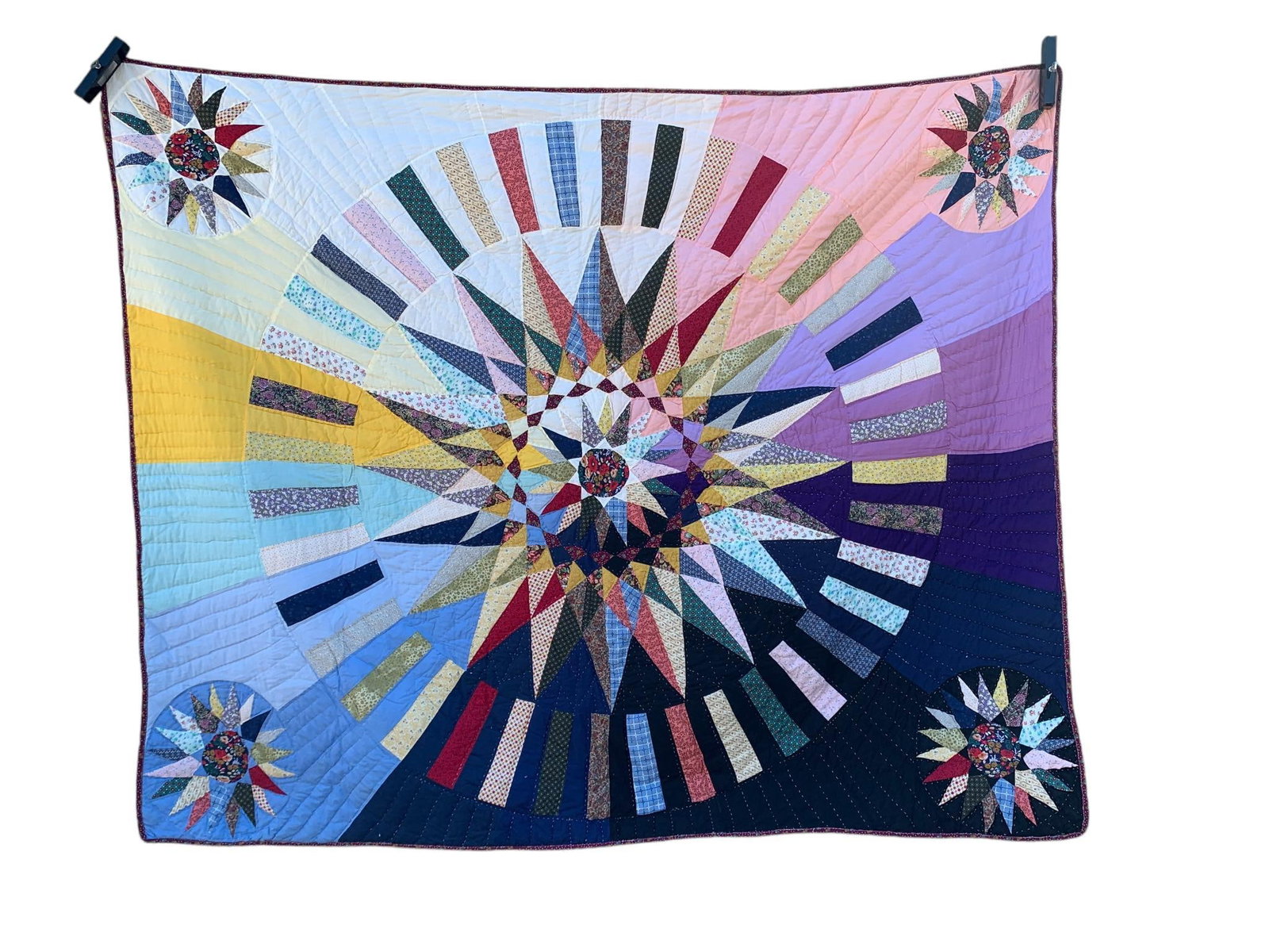 Beautiful Antique Hand Stitched Quilt (1 of 5)