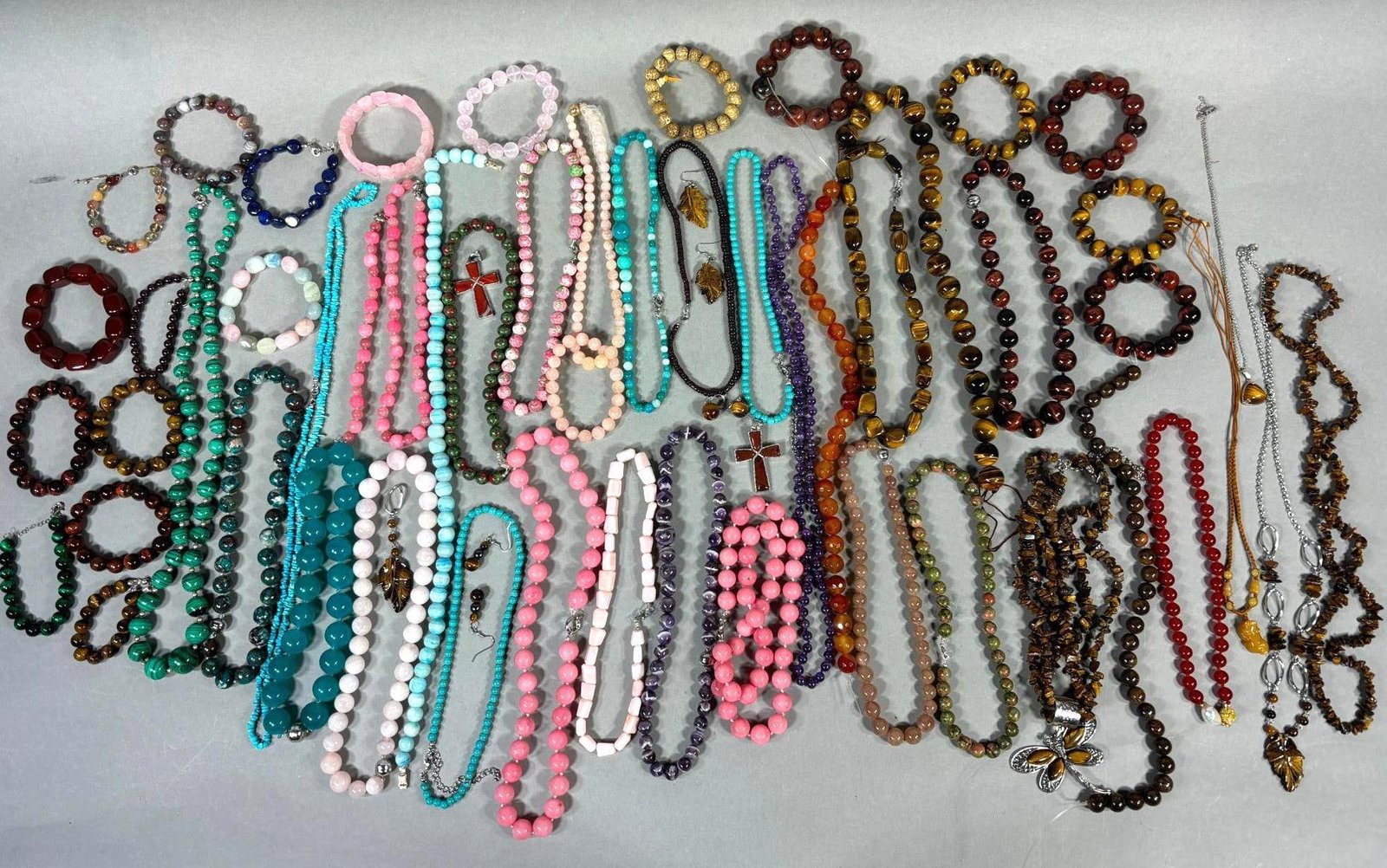 Large Lot of Hardstone Glass Bead Jewelry Necklaces (1 of 20)