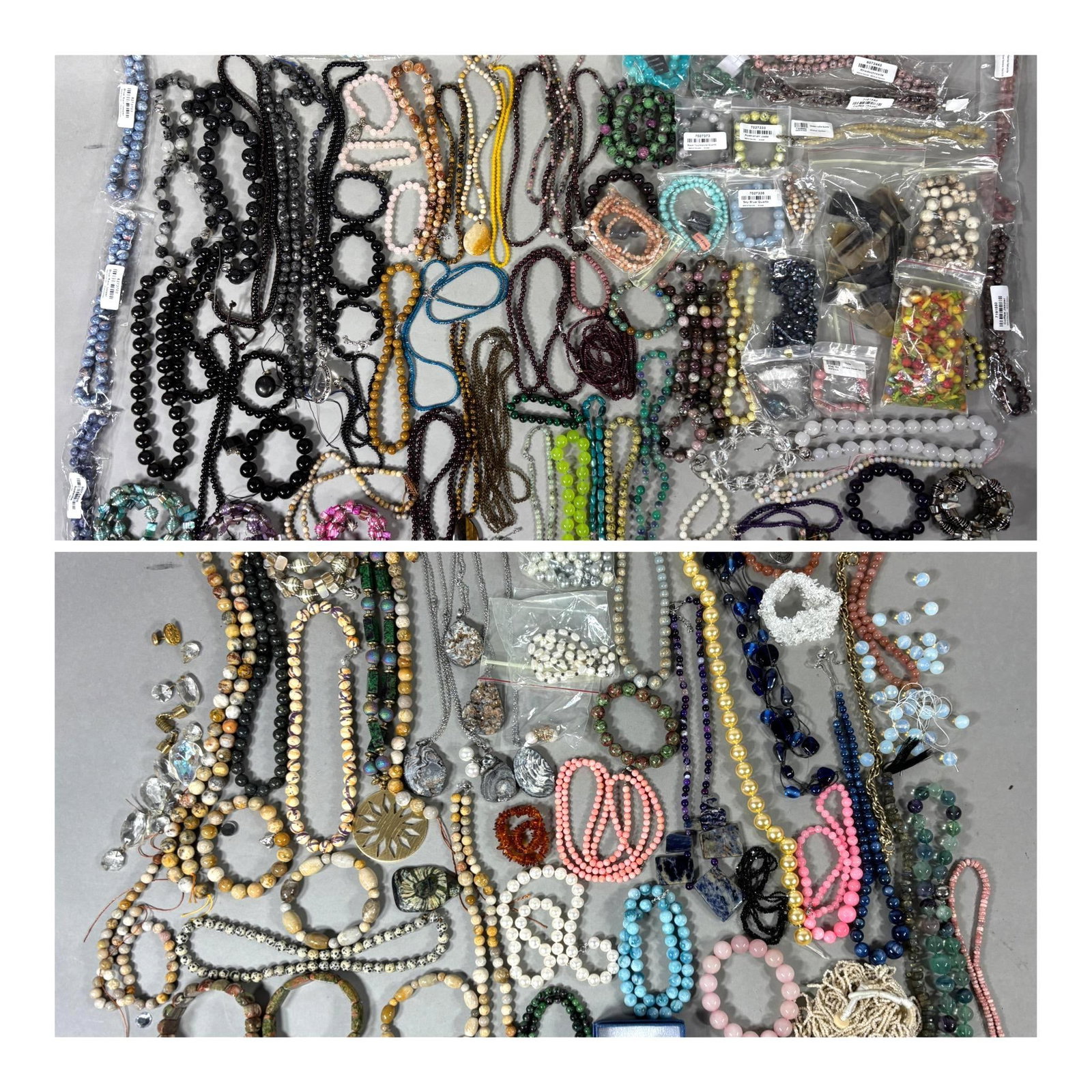 Very Large Lot Assorted Costume Jewelry Beads Hardstone etc (1 of 20)