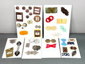 Large Lot Vintage Retro Slides, Claps Celluloid, Plastic, metal