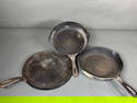 Three Wagner Ware Cast Iron Pieces; Two No. 6 Skillets and a Flat Skillet
