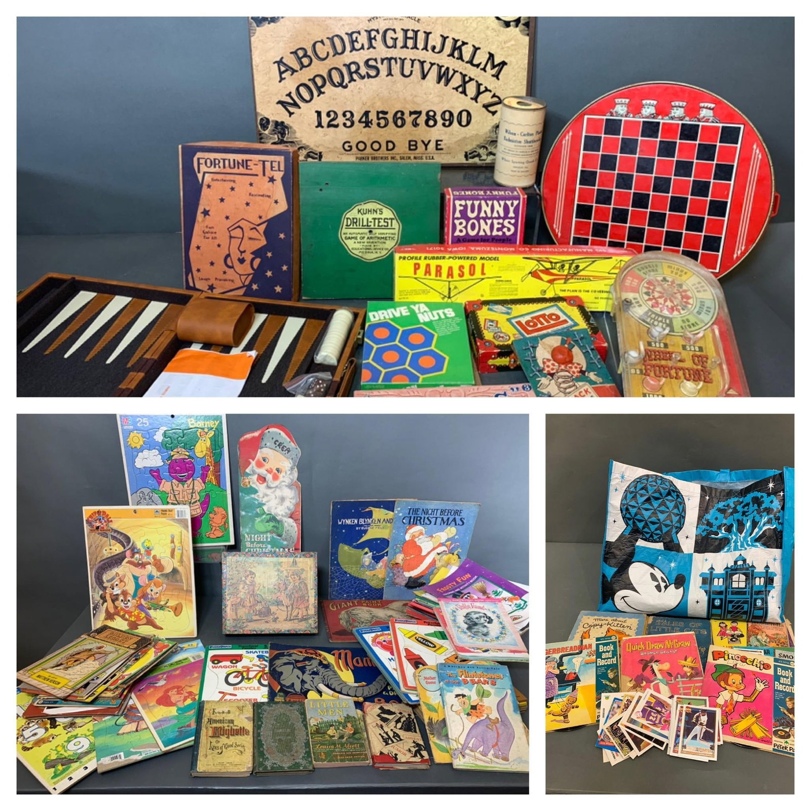 Vintage Game and Children's Books & Puzzles: Ouija, Backgammon, Fortune Tell, Dominoes and More (1 of 20)