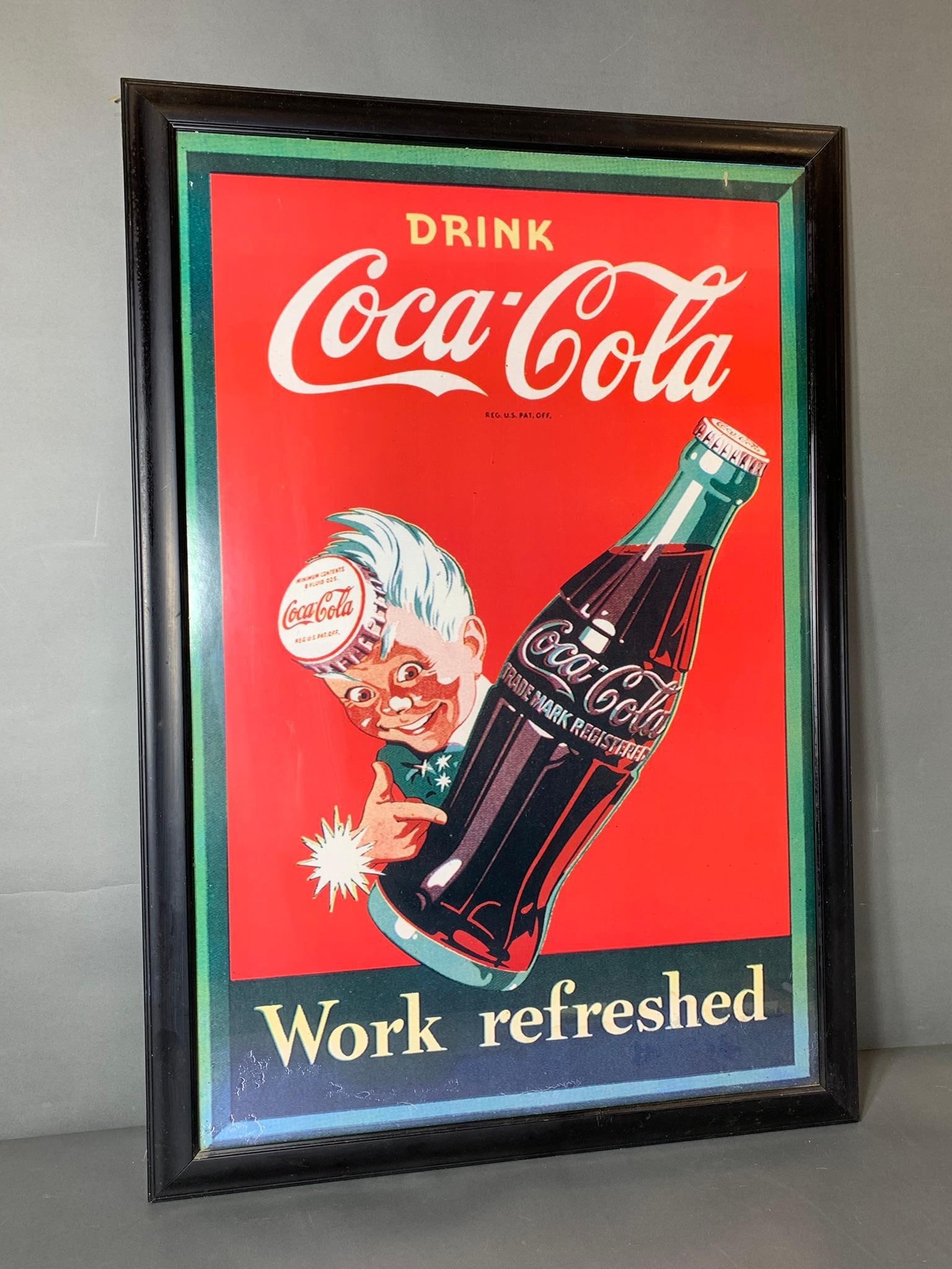 Vintage Framed Coca-Cola Advertising (1 of 8)