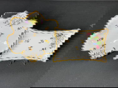 (2) Pieces Royal Crown Derby Raised Floral Pieces (England) (1 of 11)