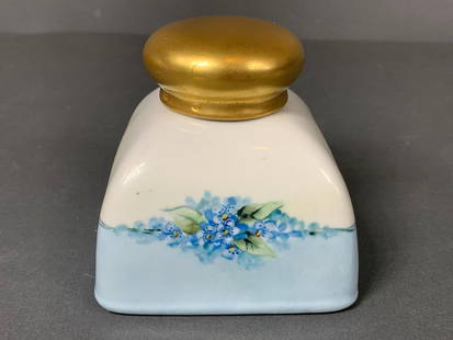 Large Antique Noritake Inkwell - Nippon. Measures 3 3/4" x 3 3/4" x 4".: No Chips or Cracks. In-house shipping available. Pickup is Wednesday, April 30 from 1 pm to 7 pm at our offices in Lancaster, OH 43130 or we will provide in-house shipping for this item. We charge a $