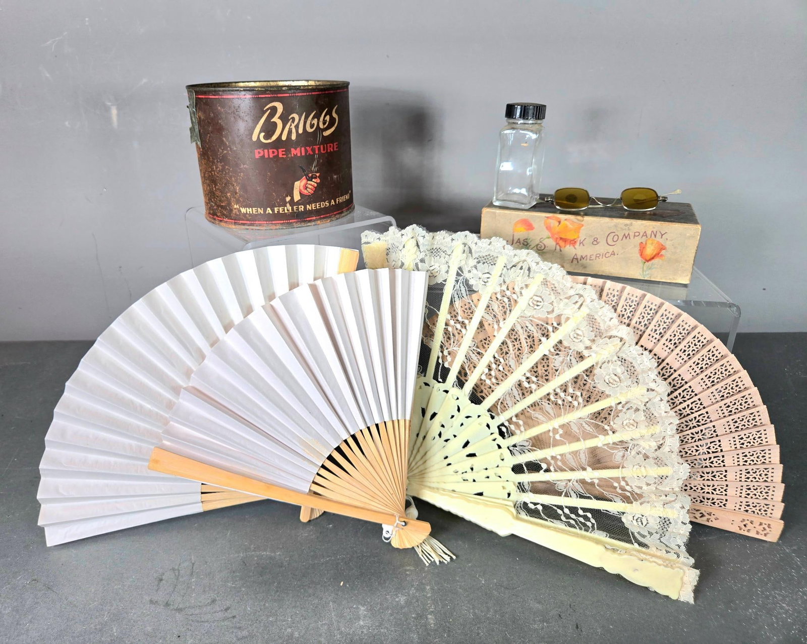 19th Century Shooting Target Glasses, Fans, Tin and more (1 of 9)