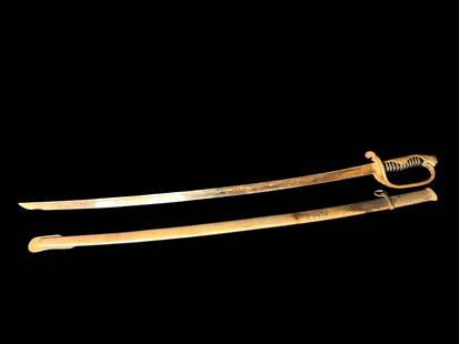 Vintage WW2 Era Japanese Naval Officer's Sword in Scabbard: Tip to Guard length is 30-1/2". Total Length is 35-1/2". In-house shipping available. Pickup is Friday, May 23 from Noon to 6 pm at the home in Chesapeake, Ohio 45619 or we will provide in-house